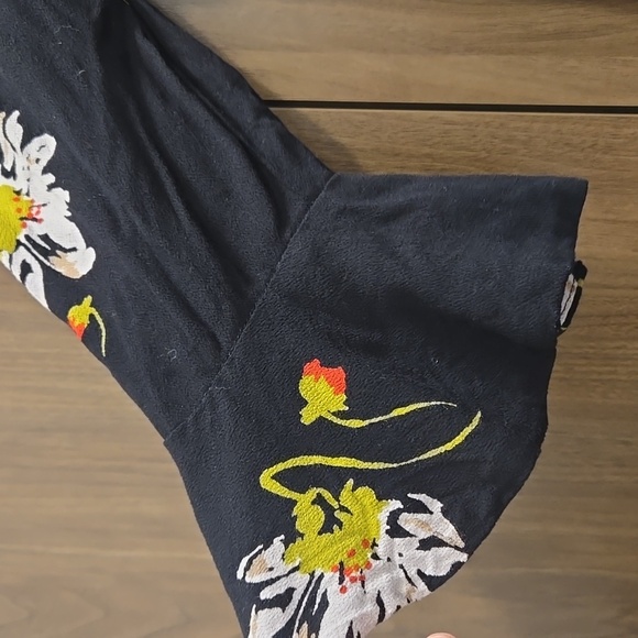 Free People- "Time On My Side" Floral Print Wrap Dress-Size Small - Picture 8 of 17